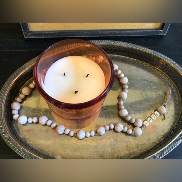 Wood Beaded Garland, Boho Decor, Farmhouse Home Decor, Rustic Accent HANDMADE - Picture 2 of 8